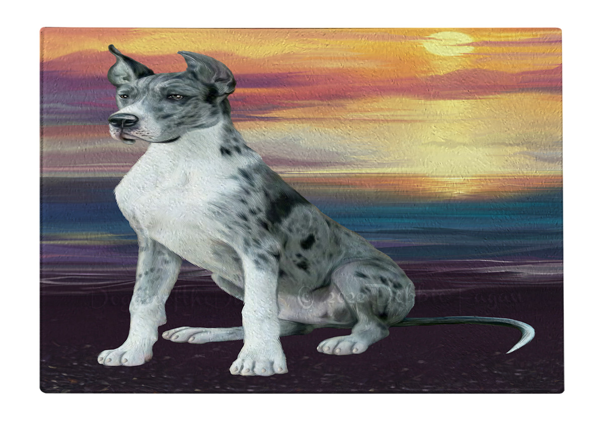 Great Dane Dog Cutting Board Tempered Glass Personalized Kitchen Custom NWT