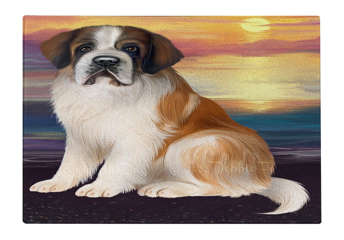 Saint Bernard Dog Cutting Board Tempered Glass Personalized Kitchen Custom NWT - Picture 65 of 81