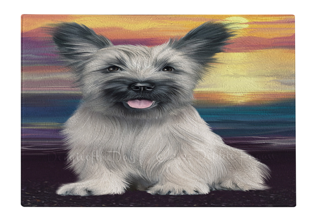 Skye Terrier Hund Schneidebrett Hartglas Personalisiert Küche Individuell Neu mit Etikett - Bild 57 von 72