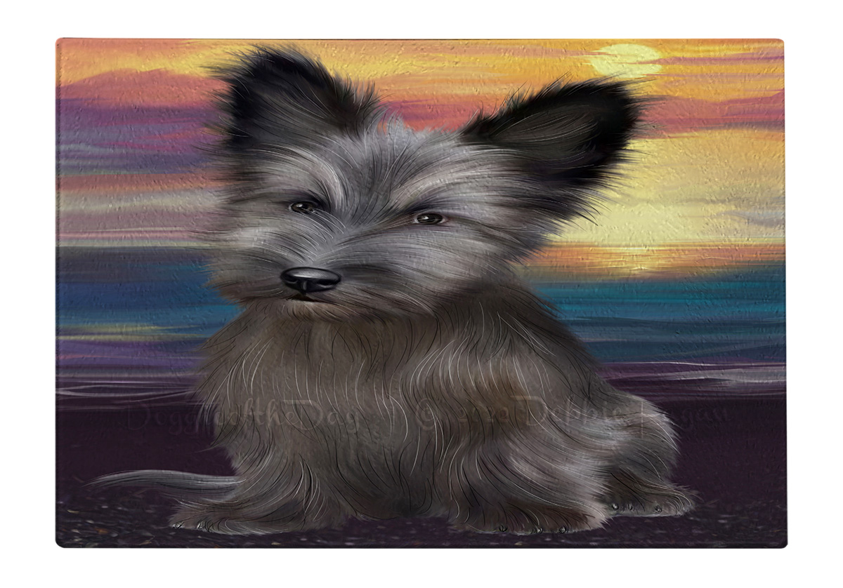 Skye Terrier Hund Schneidebrett Hartglas Personalisiert Küche Individuell Neu mit Etikett - Bild 58 von 72