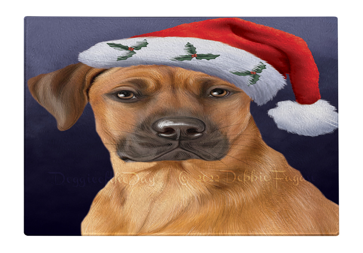 Rhodesian Ridgeback Hund Schneidebrett Hartglas personalisiert Weihnachten Neu mit Etikett - Bild 25 von 58