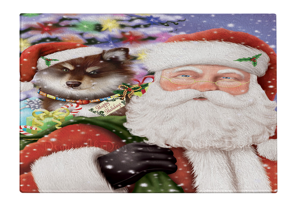 Finnish Lapphund Dog Cutting Board Tempered Glass Personalized Christmas NWT - Picture 44 of 49