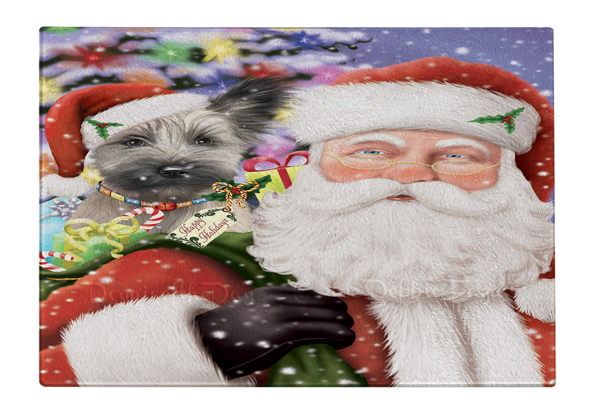 Skye Terrier Hund Schneidebrett Hartglas Personalisiert Individuell Weihnachten Neu mit Etikett - Bild 45 von 53