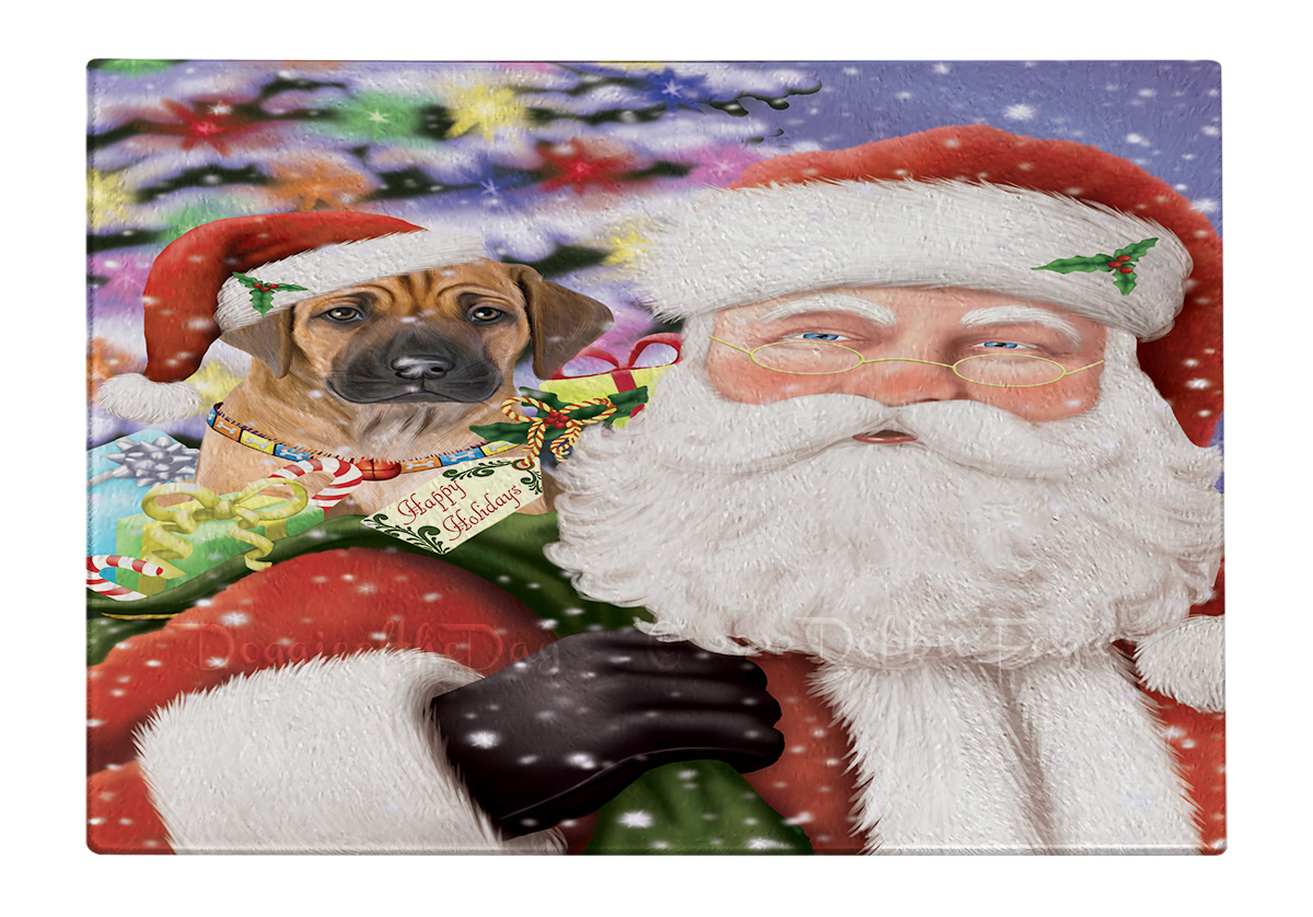 Rhodesian Ridgeback Hund Schneidebrett Hartglas personalisiert Weihnachten Neu mit Etikett - Bild 48 von 58