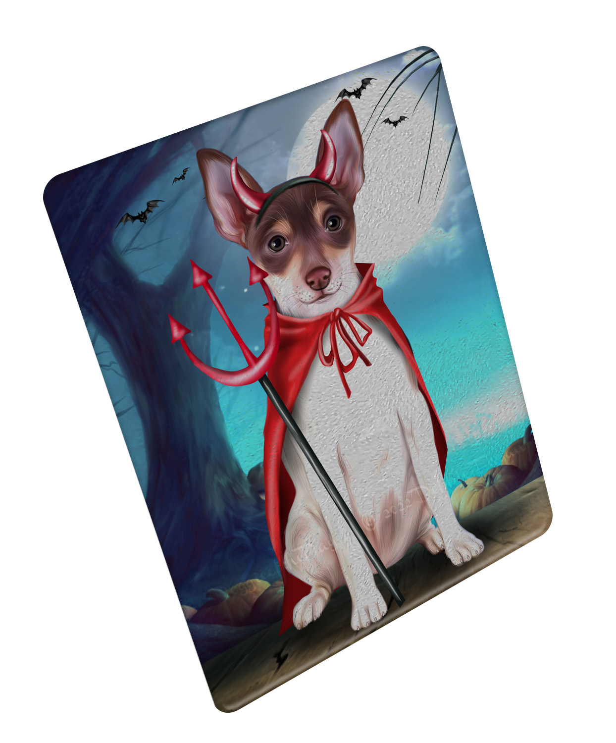 Rat Terrier Dog Cutting Board Tempered Glass Personalized Kitchen Custom NWT