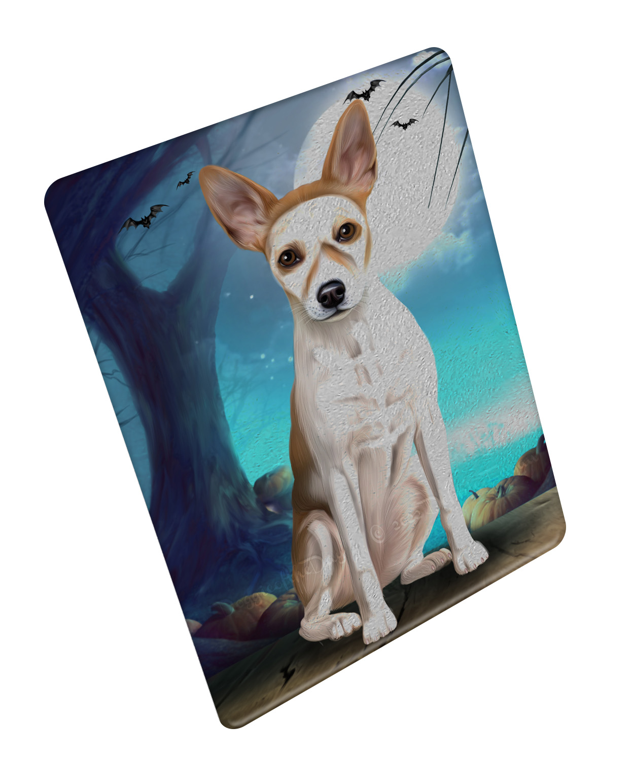 Rat Terrier Dog Cutting Board Tempered Glass Personalized Kitchen Custom NWT