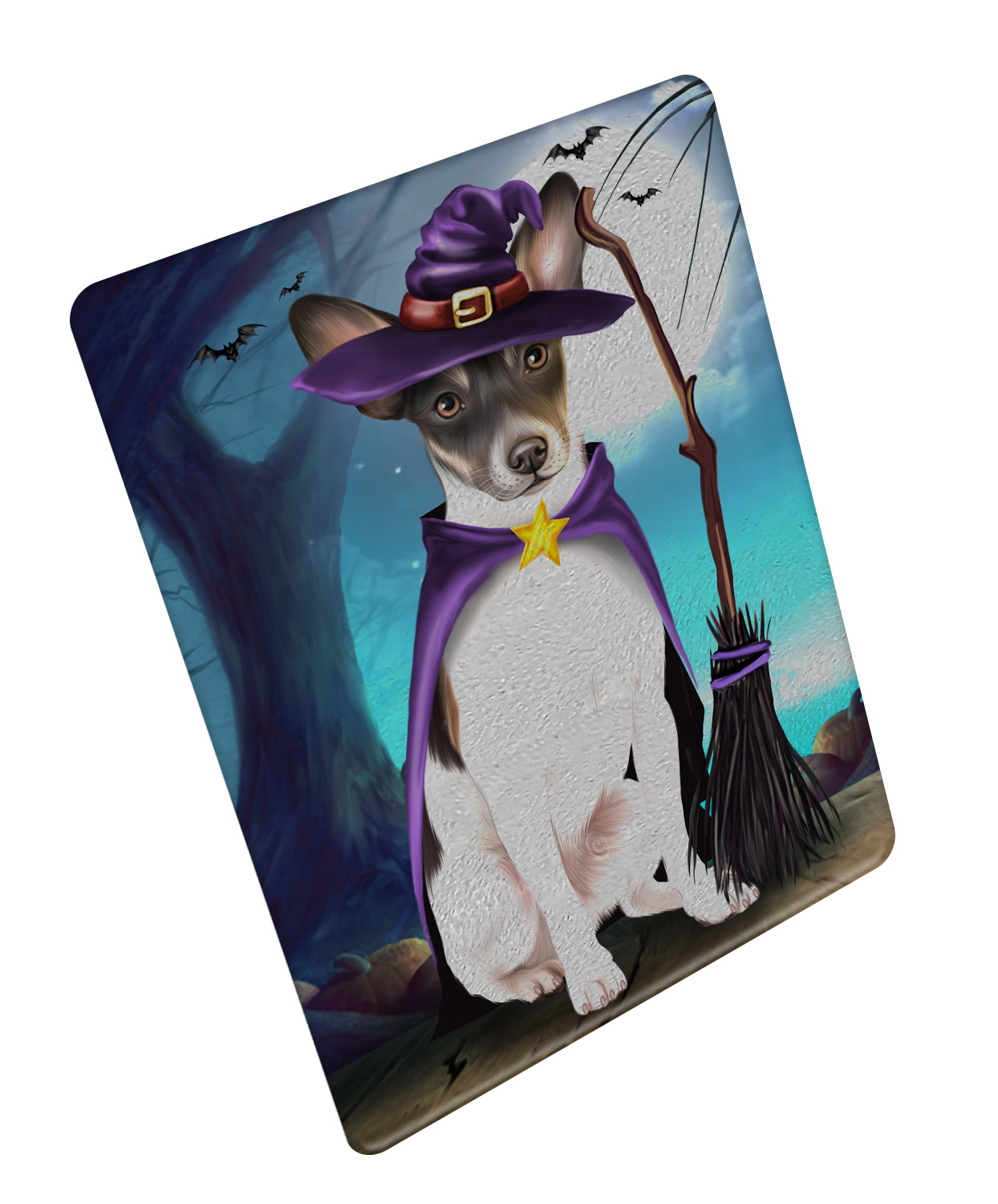 Rat Terrier Dog Cutting Board Tempered Glass Personalized Kitchen Custom NWT