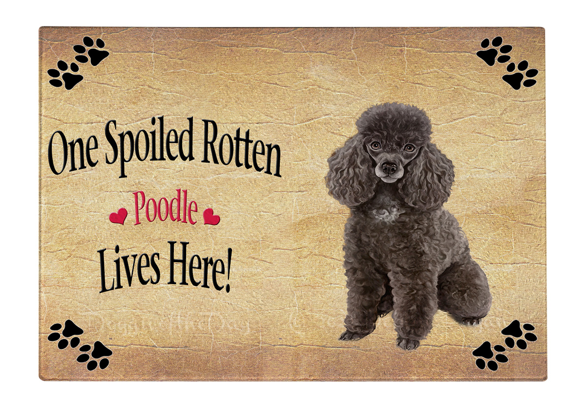 Tabla de cortar caniche perro vidrio templado cocina personalizada nueva con etiquetas - Imagen 87 de 133
