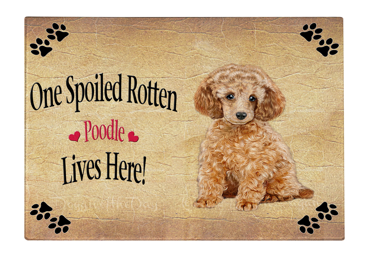 Tabla de cortar caniche perro vidrio templado cocina personalizada nueva con etiquetas - Imagen 85 de 133
