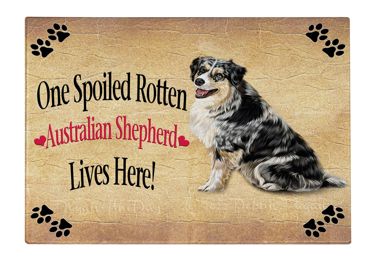 Australian Shepherd Dog Bath Mat Anti-Slip Pet Personalized