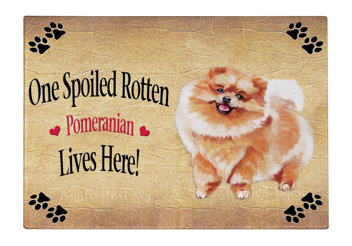 Pomeranian, Red Cutting Board