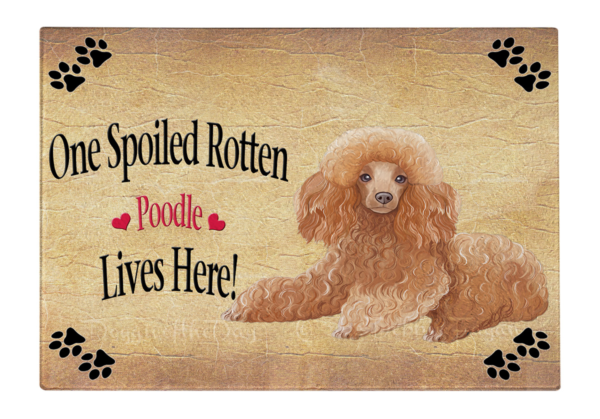 Tabla de cortar caniche perro vidrio templado cocina personalizada nueva con etiquetas - Imagen 92 de 133
