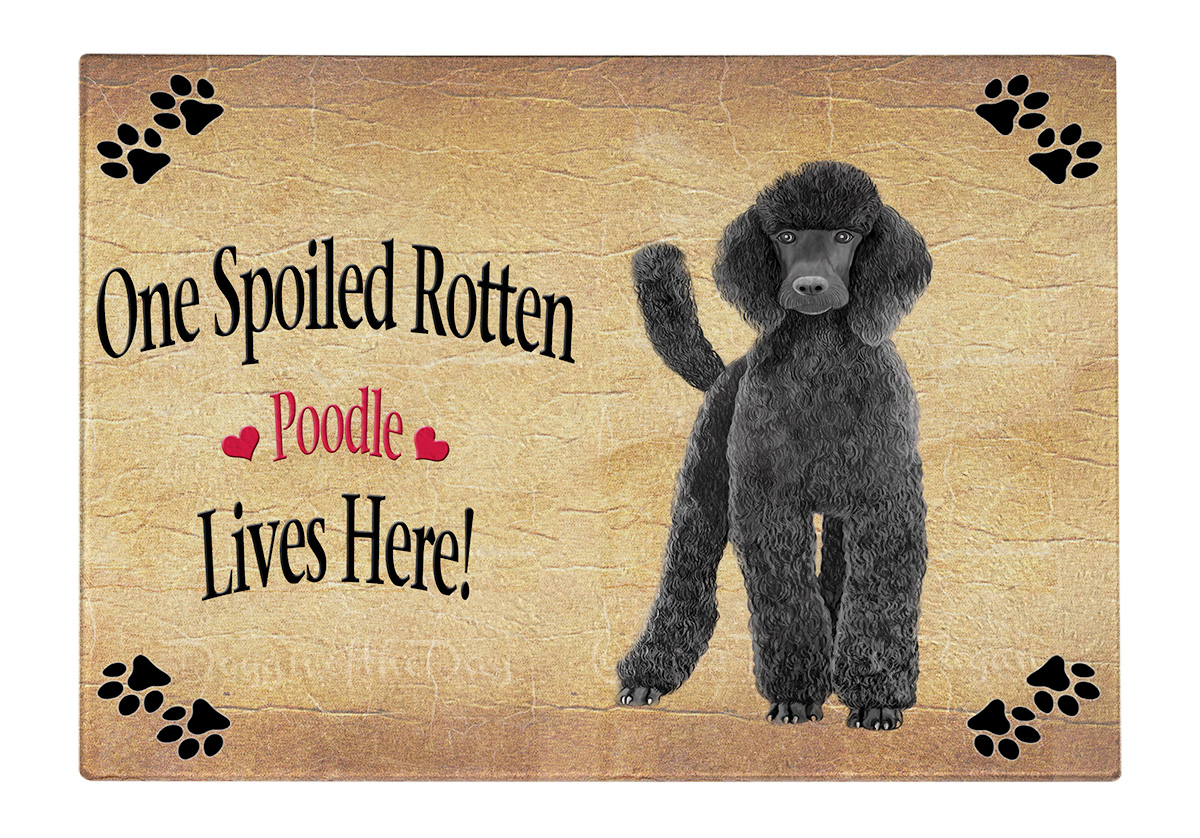 Tabla de cortar caniche perro vidrio templado cocina personalizada nueva con etiquetas - Imagen 89 de 133