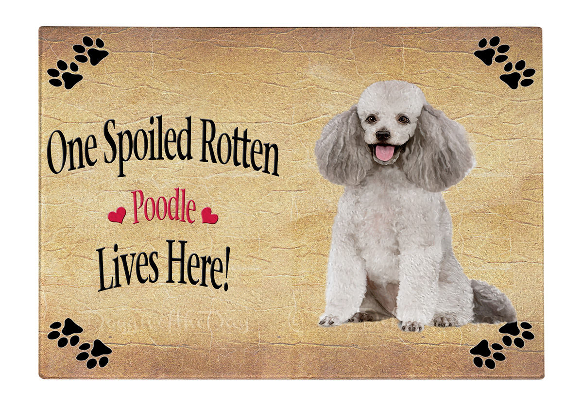 Tabla de cortar caniche perro vidrio templado cocina personalizada nueva con etiquetas - Imagen 91 de 133