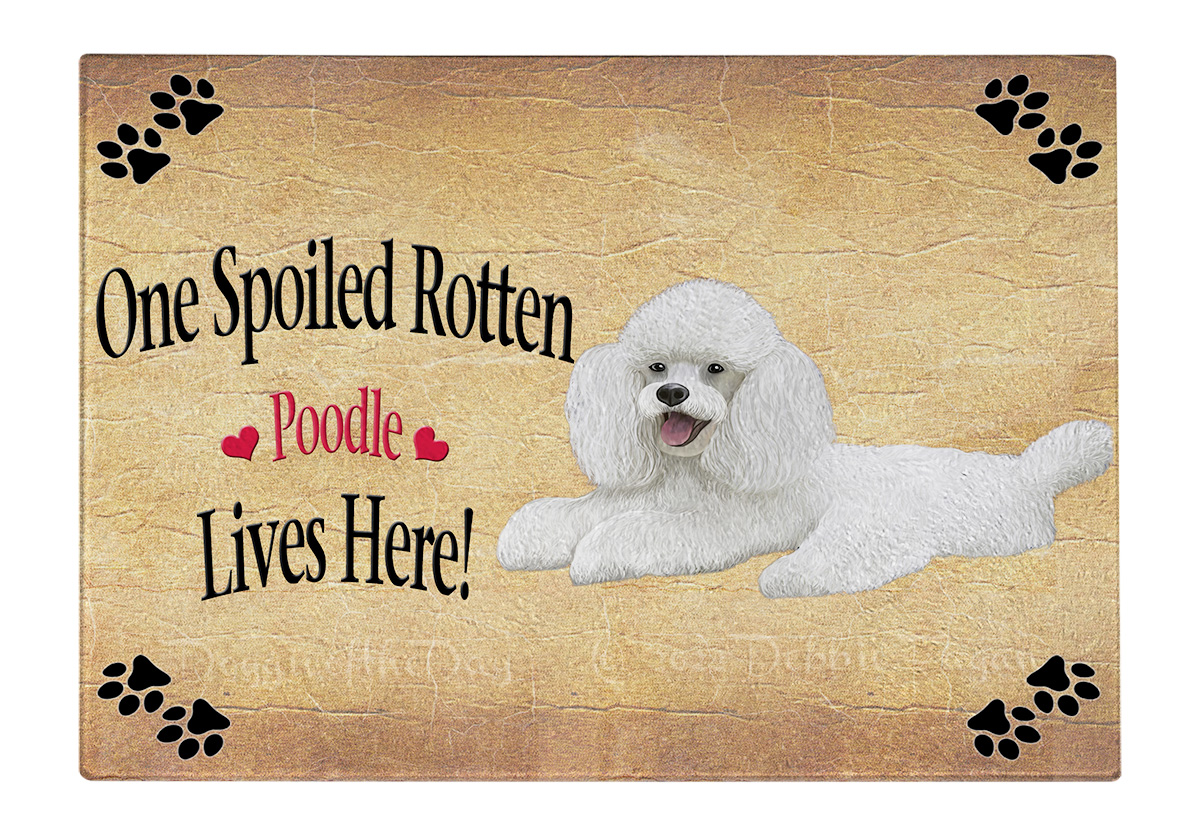 Tabla de cortar caniche perro vidrio templado cocina personalizada nueva con etiquetas - Imagen 93 de 133