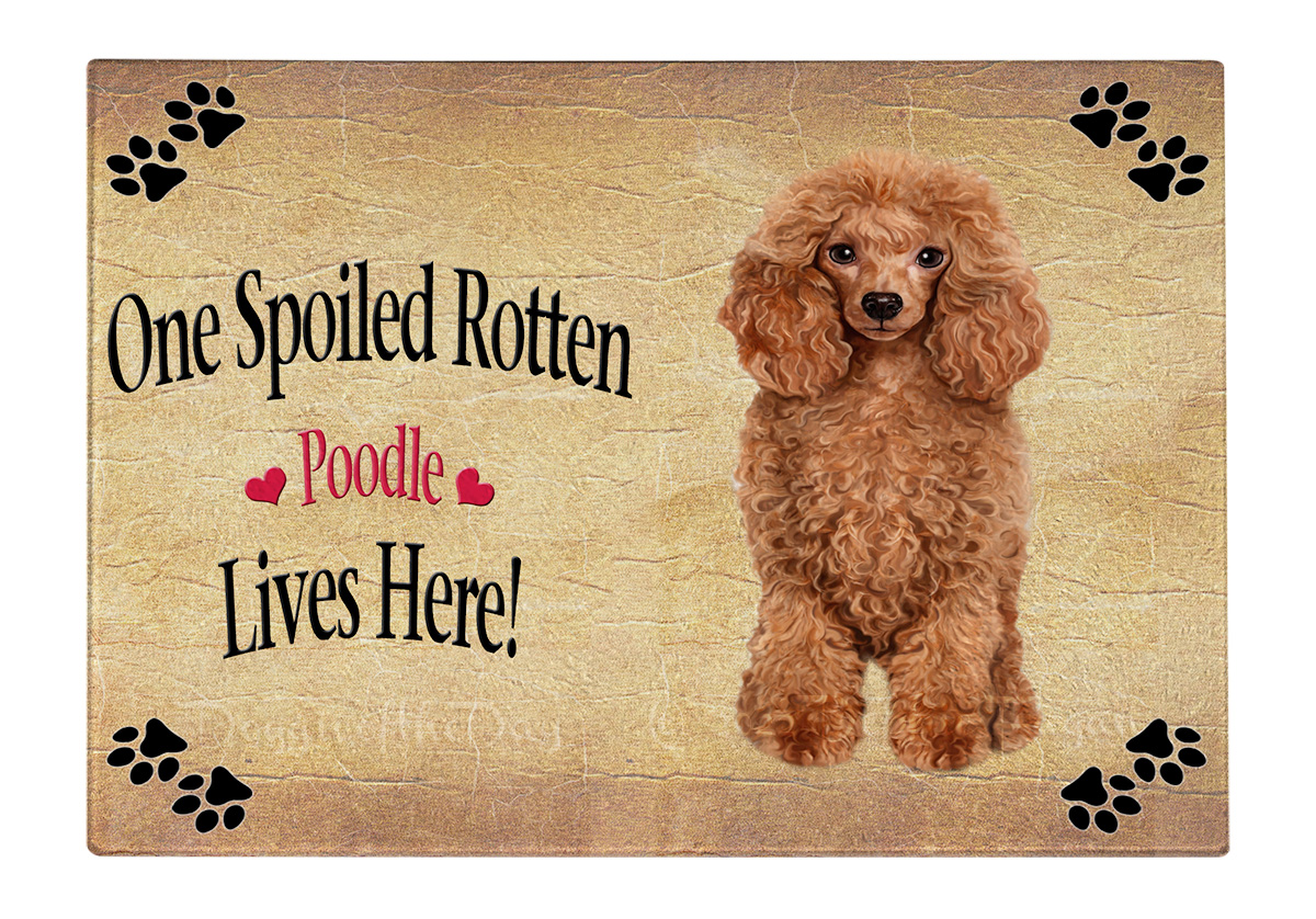 Tabla de cortar caniche perro vidrio templado cocina personalizada nueva con etiquetas - Imagen 94 de 133