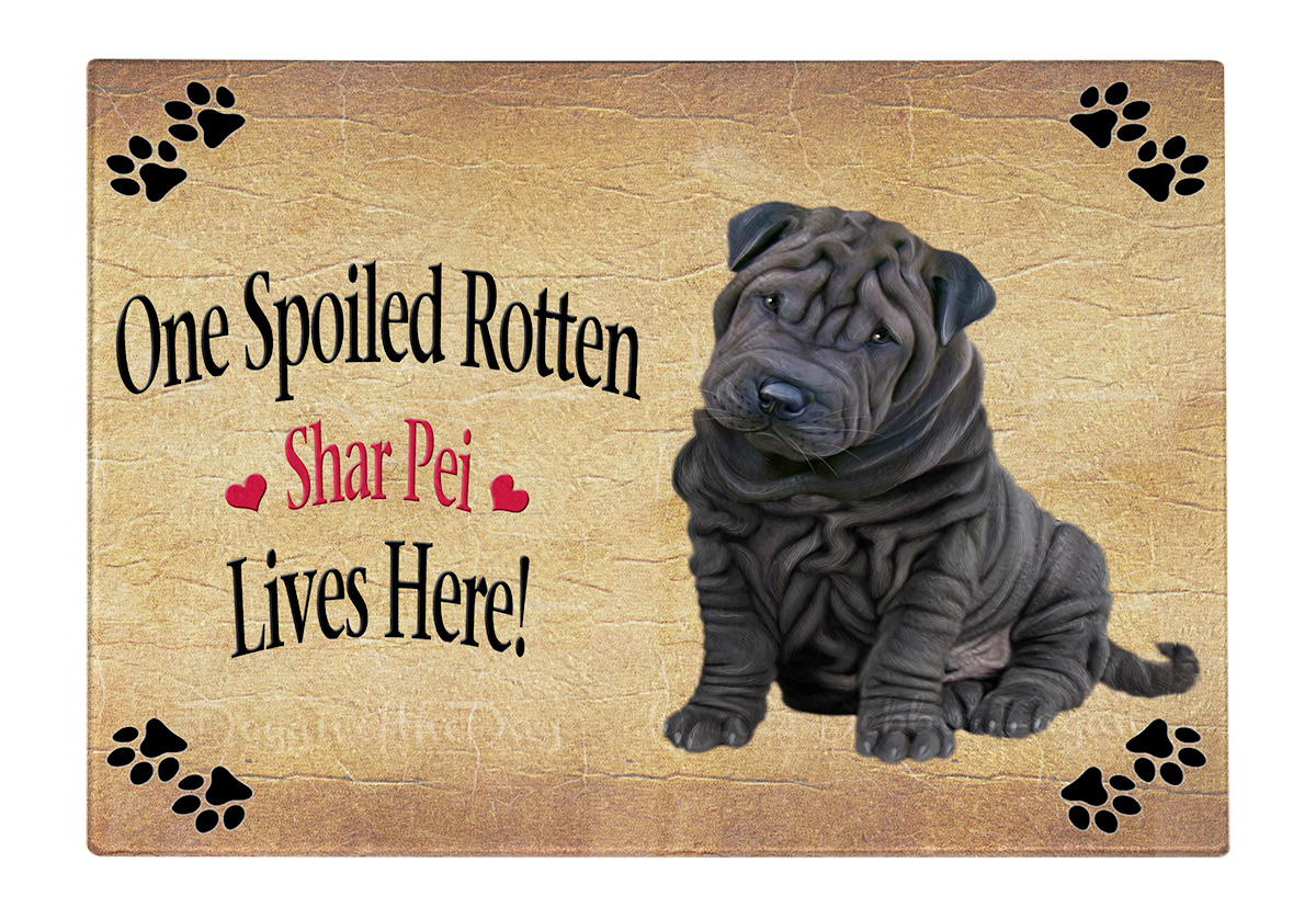 Shar Pei Dog Cutting Board Tempered Glass Personalized Kitchen Custom NWT - Picture 82 of 109