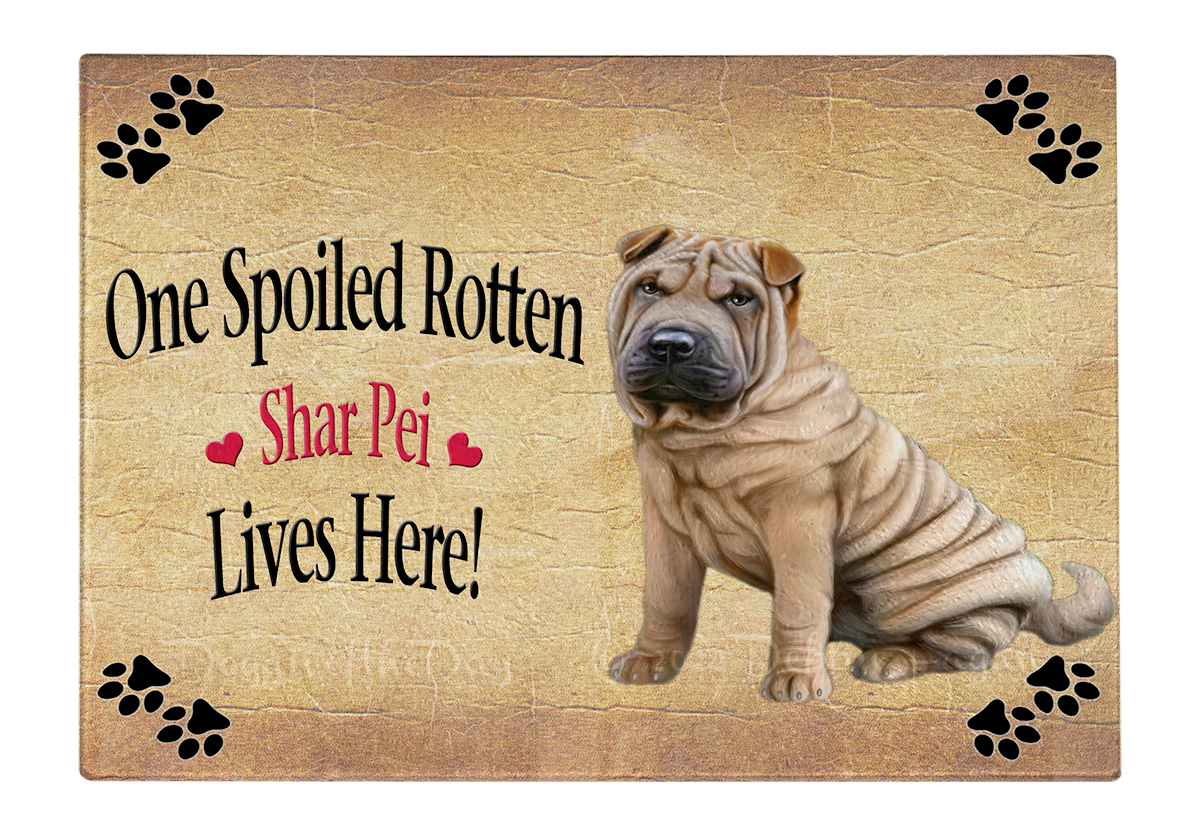 Shar Pei Dog Cutting Board Tempered Glass Personalized Kitchen Custom NWT - Picture 83 of 109