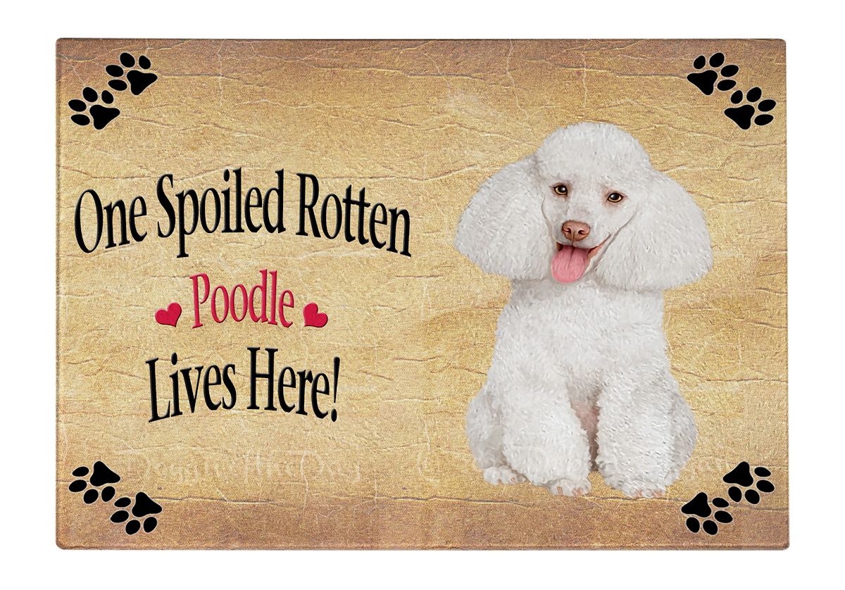 Tabla de cortar caniche perro vidrio templado cocina personalizada nueva con etiquetas - Imagen 95 de 133