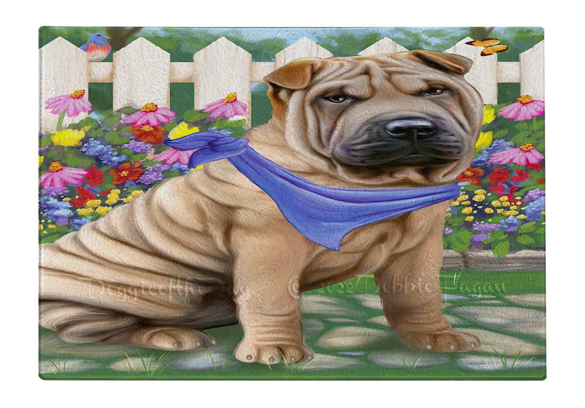 Shar Pei Dog Cutting Board Tempered Glass Personalized Kitchen Custom NWT - Picture 89 of 109