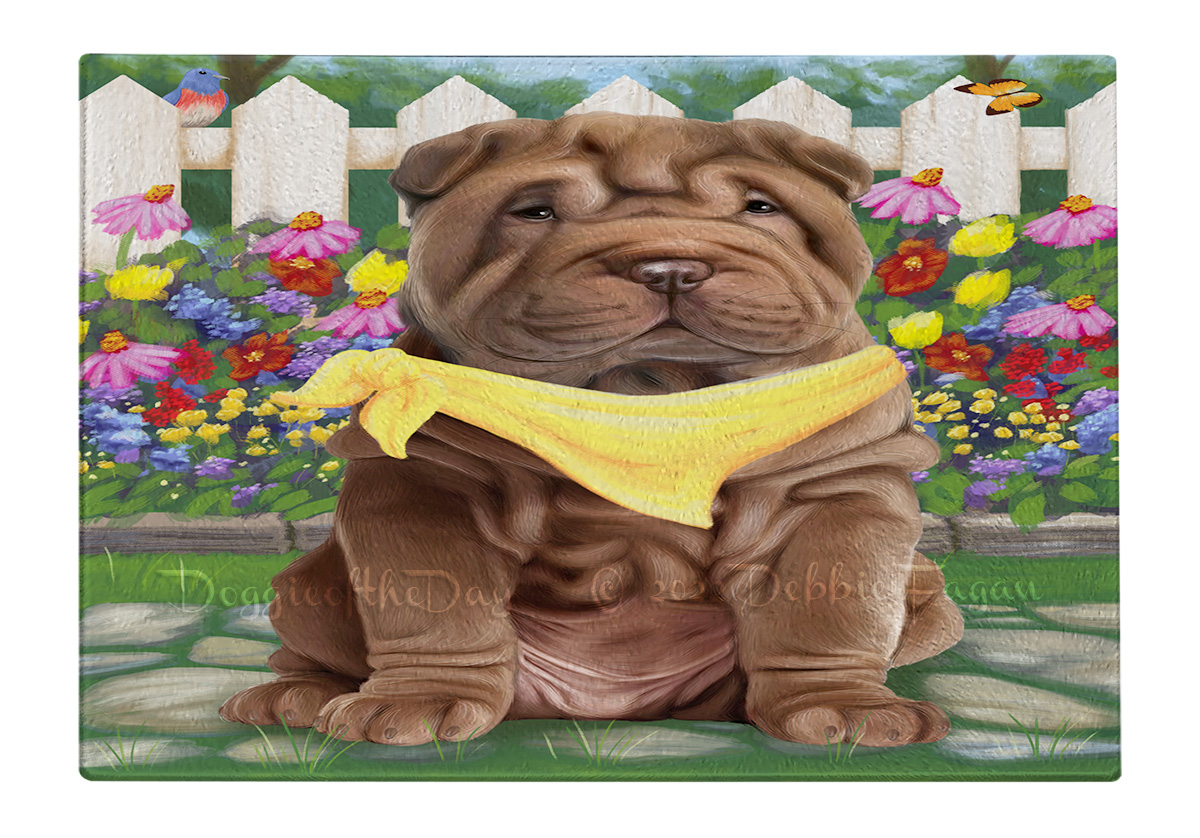 Shar Pei Dog Cutting Board Tempered Glass Personalized Kitchen Custom NWT - Picture 90 of 109