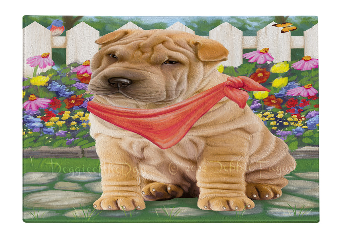 Shar Pei Dog Cutting Board Tempered Glass Personalized Kitchen Custom NWT - Picture 92 of 109