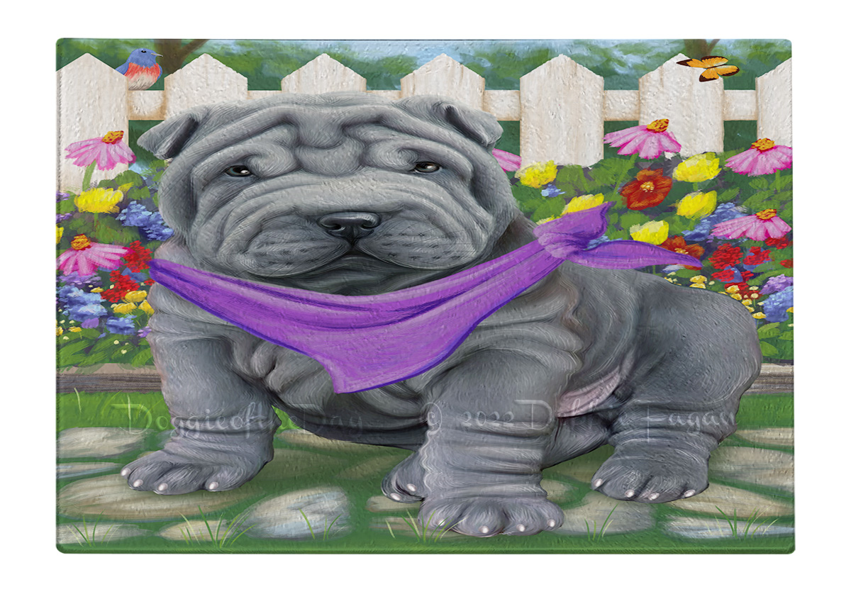 Shar Pei Dog Cutting Board Tempered Glass Personalized Kitchen Custom NWT - Picture 93 of 109
