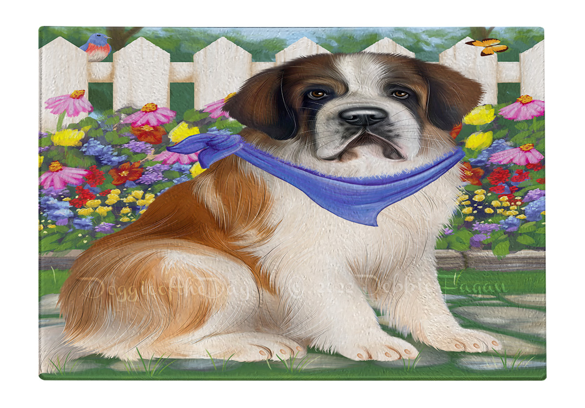 Saint Bernard Dog Cutting Board Tempered Glass Personalized Kitchen Custom NWT - Picture 70 of 81