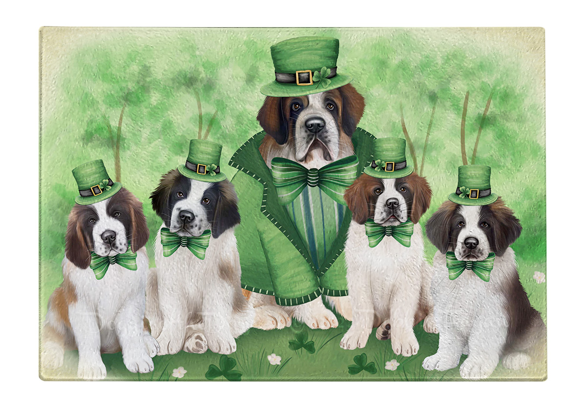 Saint Bernard Dog Cutting Board Tempered Glass Personalized Kitchen Custom NWT - Picture 28 of 81