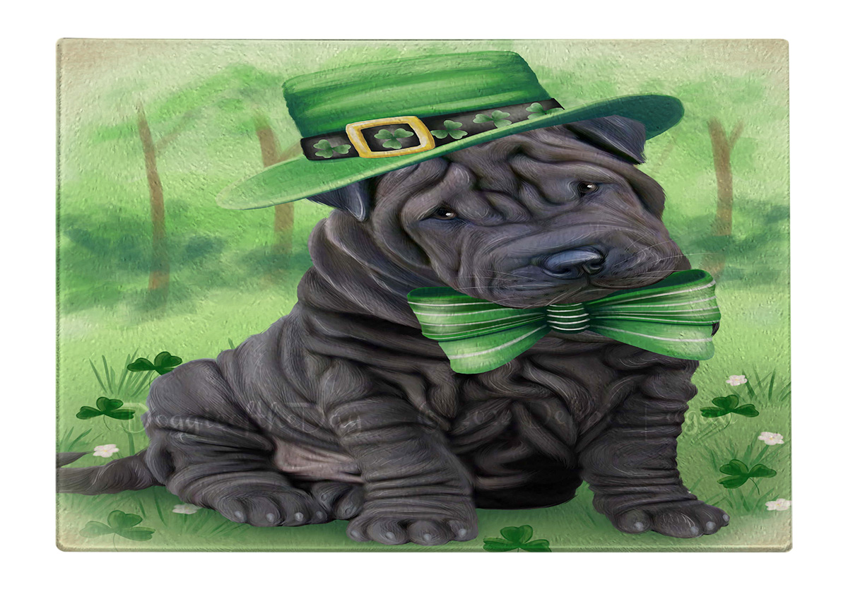 Shar Pei Dog Cutting Board Tempered Glass Personalized Kitchen Custom NWT - Picture 96 of 109