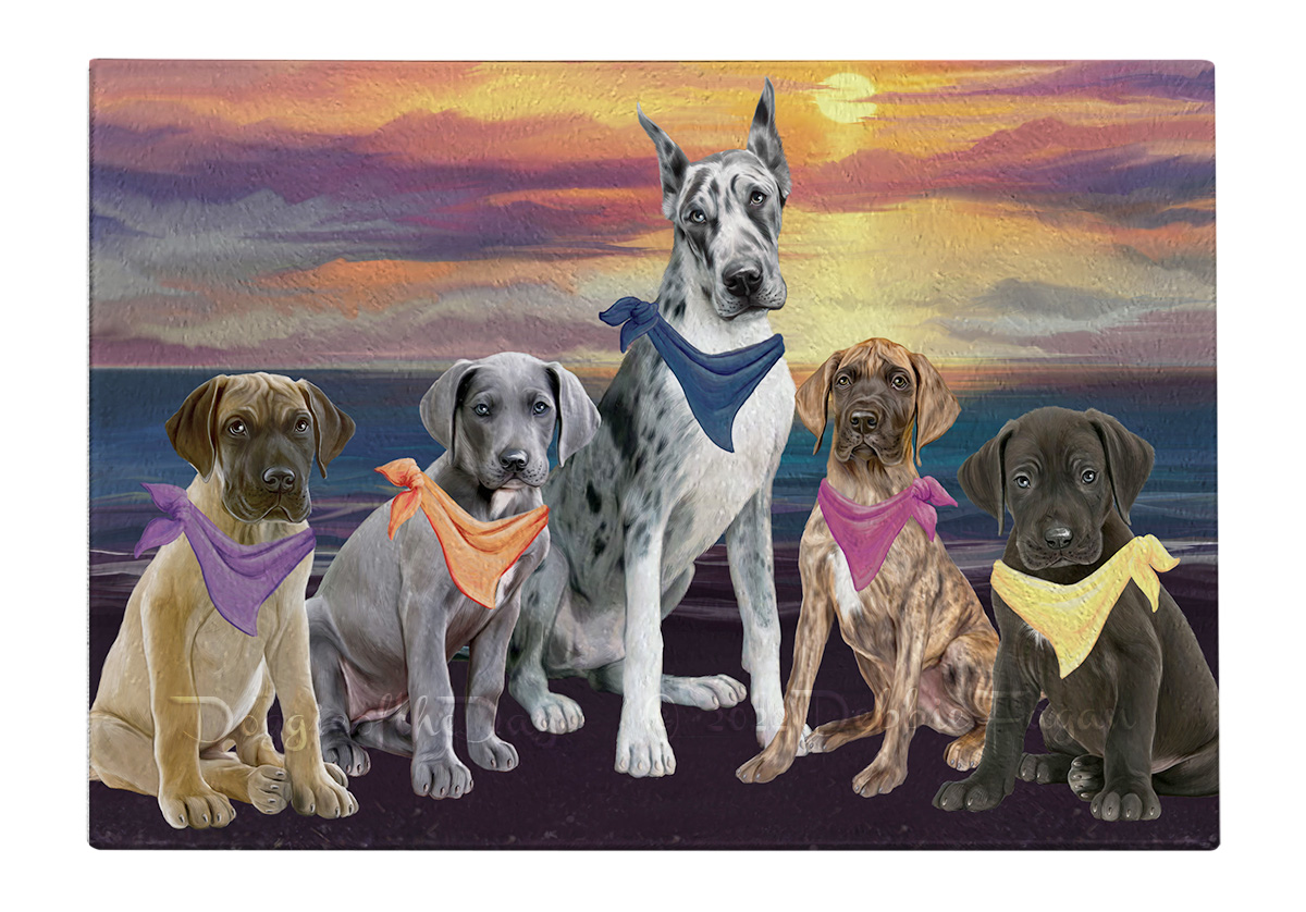 Great Dane Dog Cutting Board Tempered Glass Personalized Kitchen Custom NWT