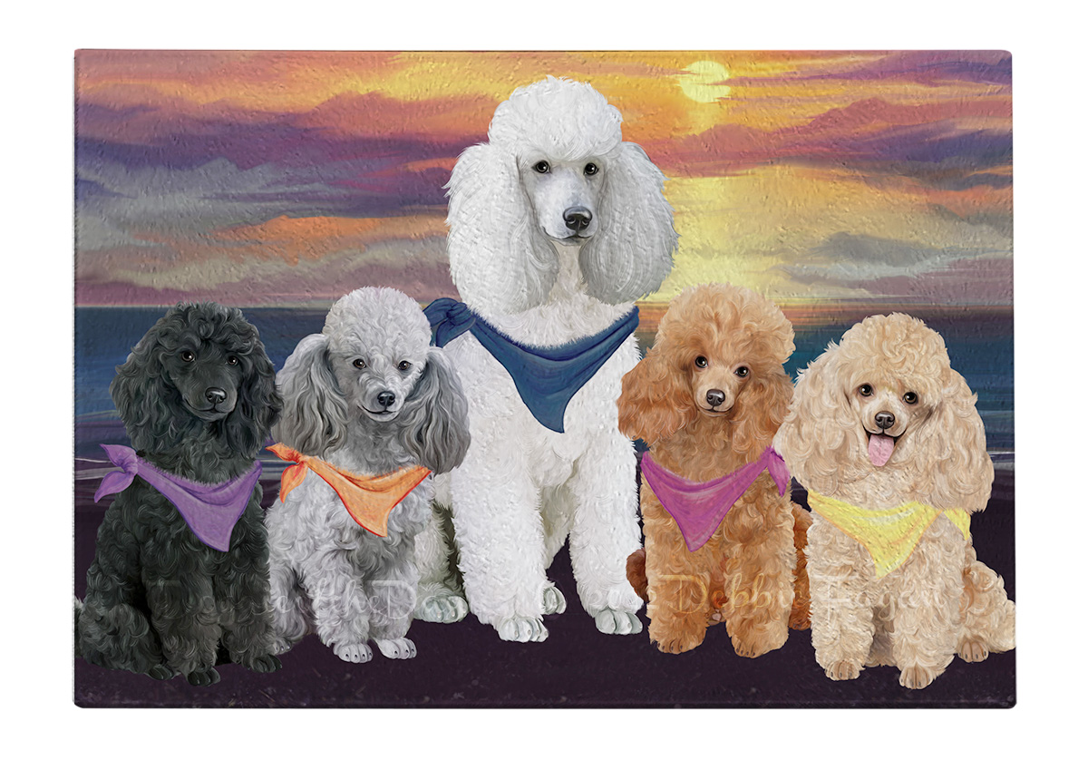 Tabla de cortar caniche perro vidrio templado cocina personalizada nueva con etiquetas - Imagen 41 de 133