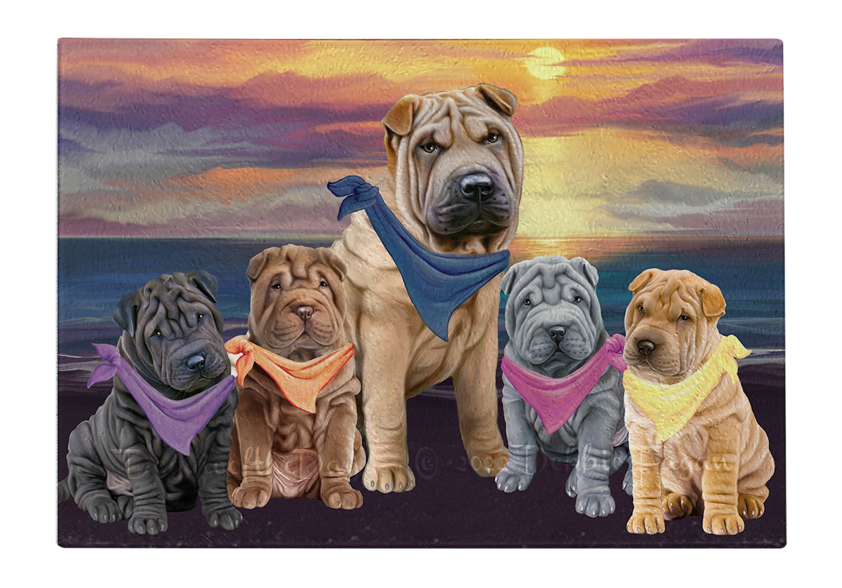 Shar Pei Dog Cutting Board Tempered Glass Personalized Kitchen Custom NWT - Picture 39 of 109