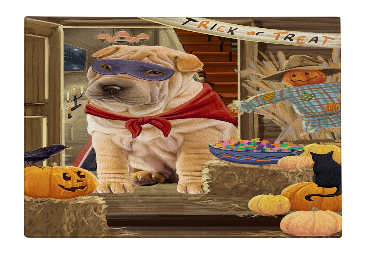 Shar Pei Dog Cutting Board Tempered Glass Personalized Kitchen Custom NWT - Picture 101 of 109