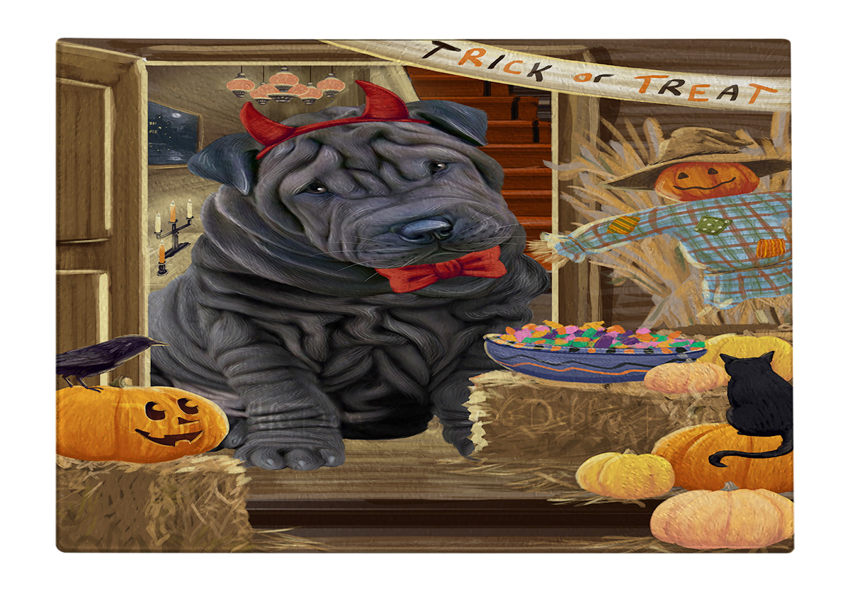 Shar Pei Dog Cutting Board Tempered Glass Personalized Kitchen Custom NWT - Picture 104 of 109