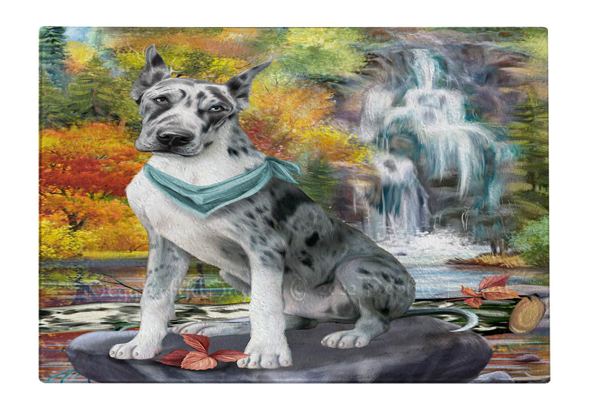 Great Dane Dog Cutting Board Tempered Glass Personalized Kitchen Custom NWT