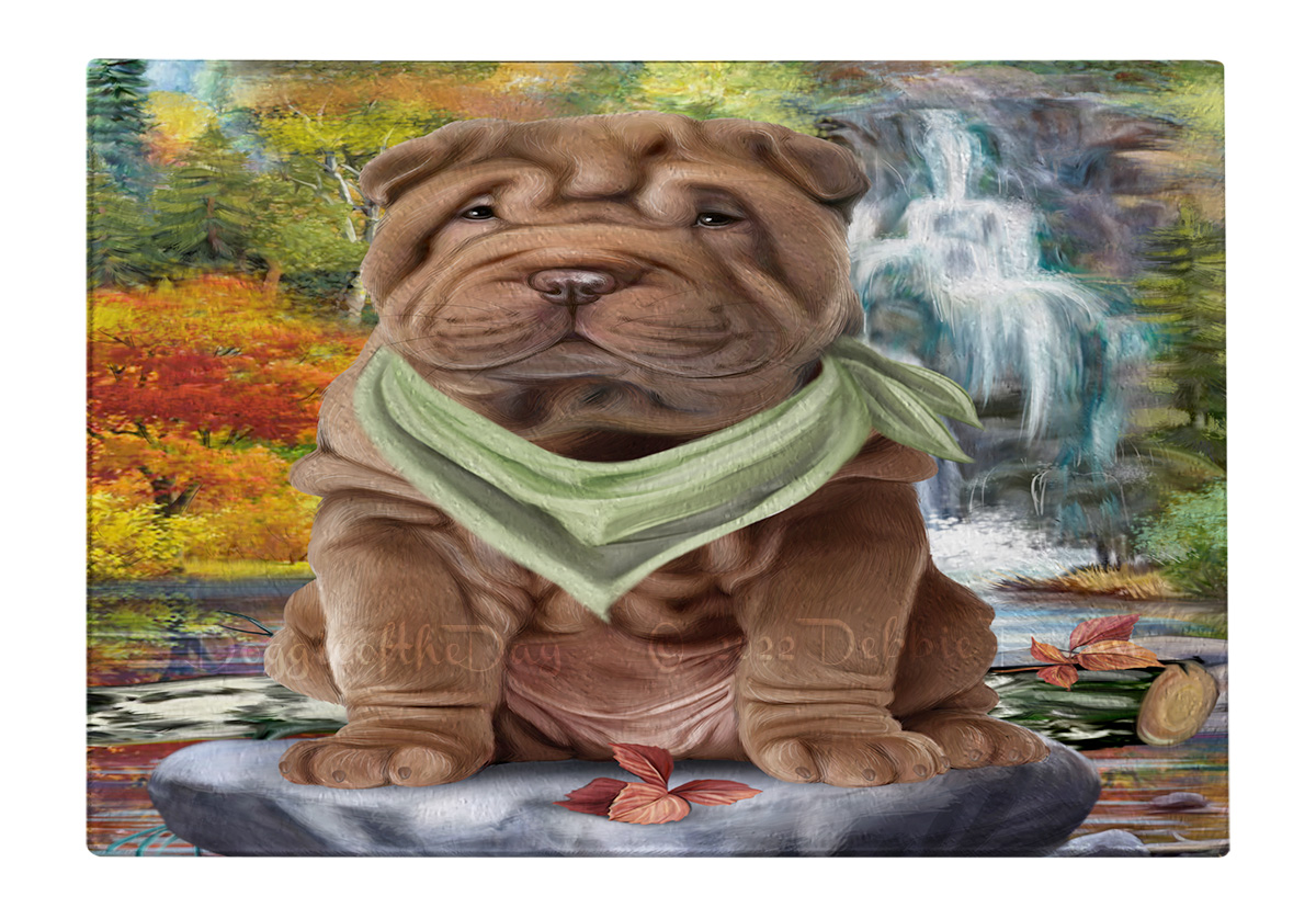 Shar Pei Dog Cutting Board Tempered Glass Personalized Kitchen Custom NWT - Picture 13 of 109
