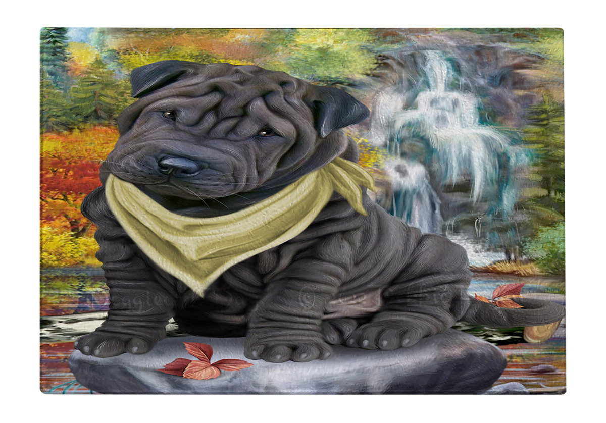 Shar Pei Dog Cutting Board Tempered Glass Personalized Kitchen Custom NWT - Picture 14 of 109