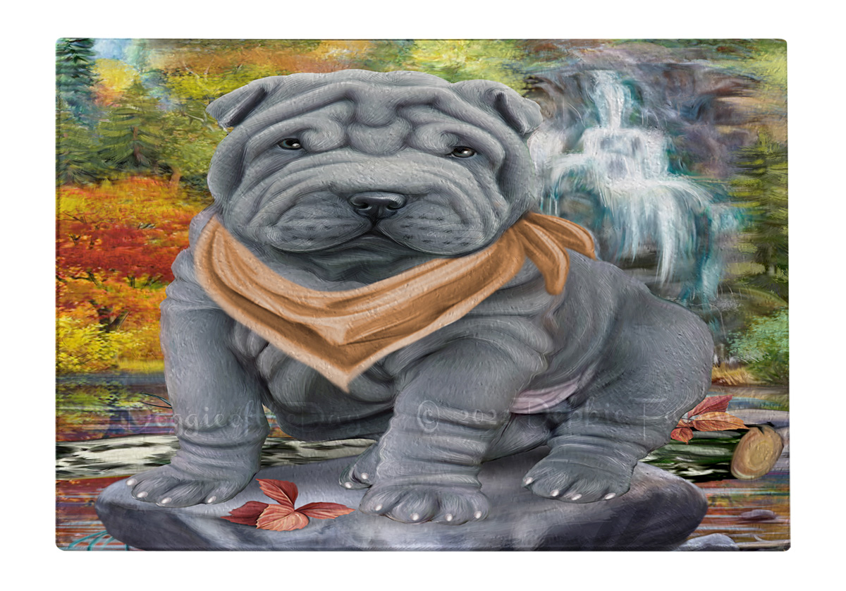 Shar Pei Dog Cutting Board Tempered Glass Personalized Kitchen Custom NWT - Picture 16 of 109