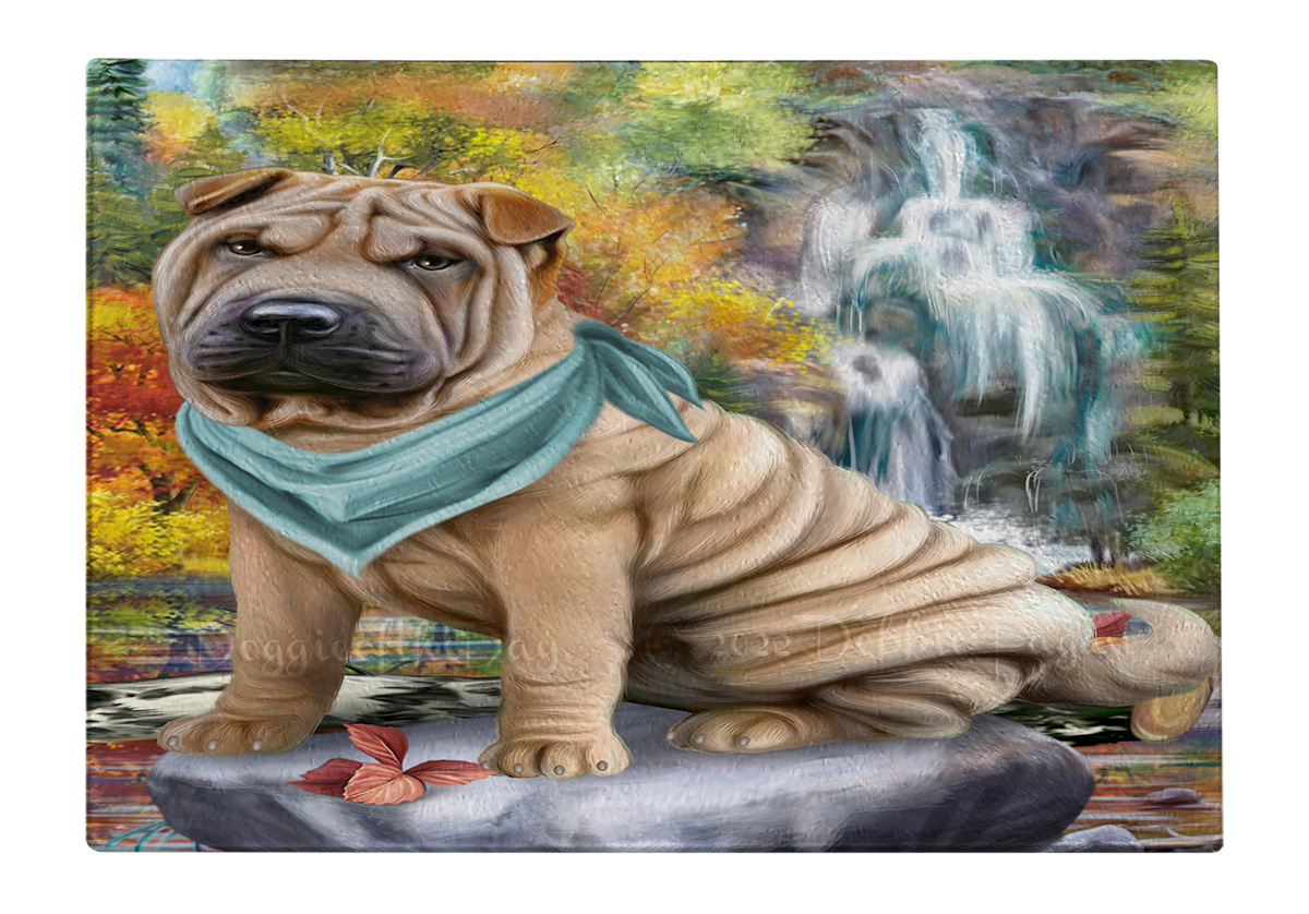 Shar Pei Dog Cutting Board Tempered Glass Personalized Kitchen Custom NWT - Picture 17 of 109