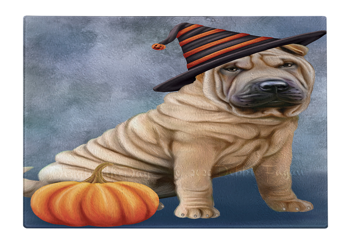 Shar Pei Dog Cutting Board Tempered Glass Personalized Kitchen Custom NWT - Picture 105 of 109