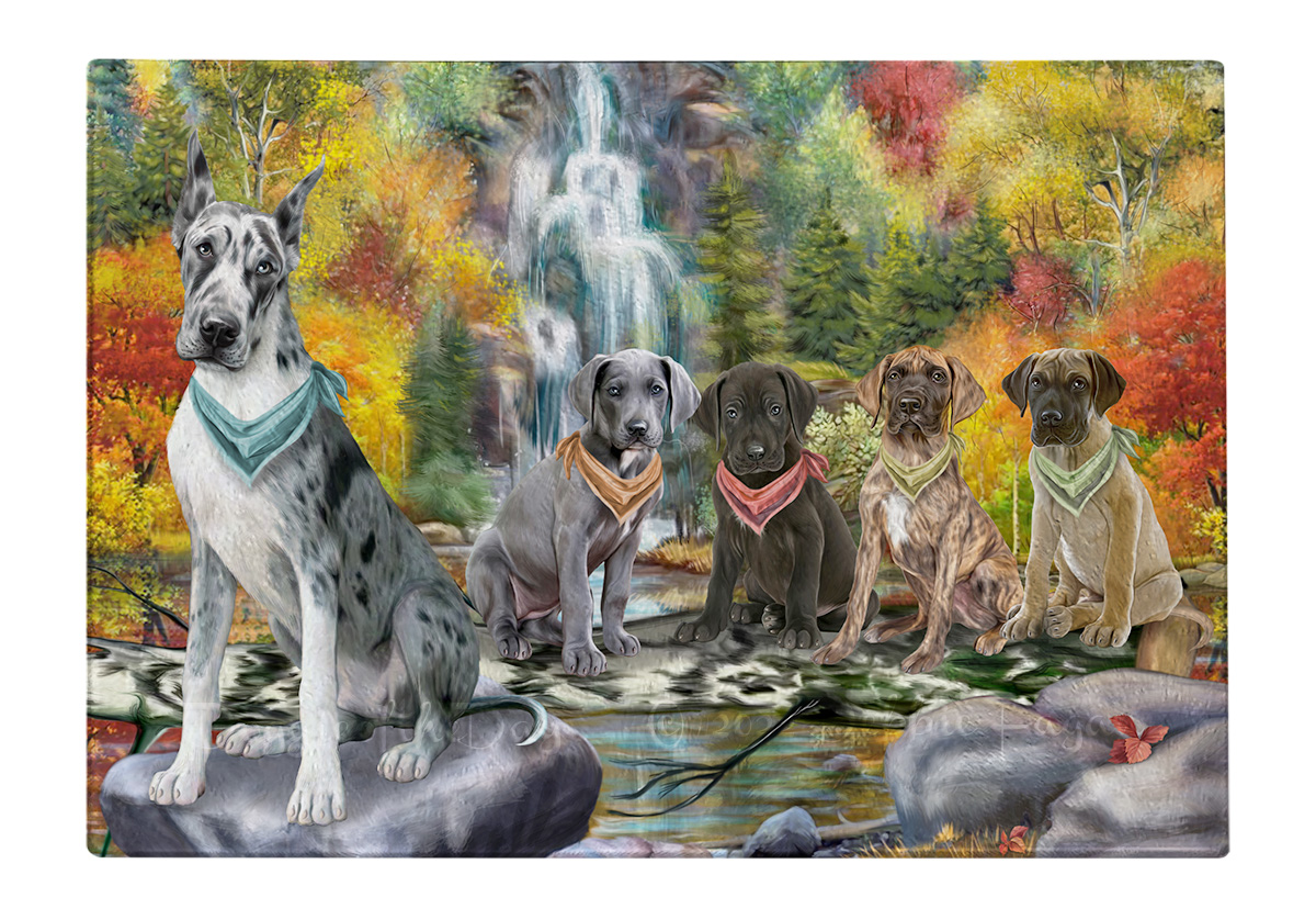 Great Dane Dog Cutting Board Tempered Glass Personalized Kitchen Custom NWT