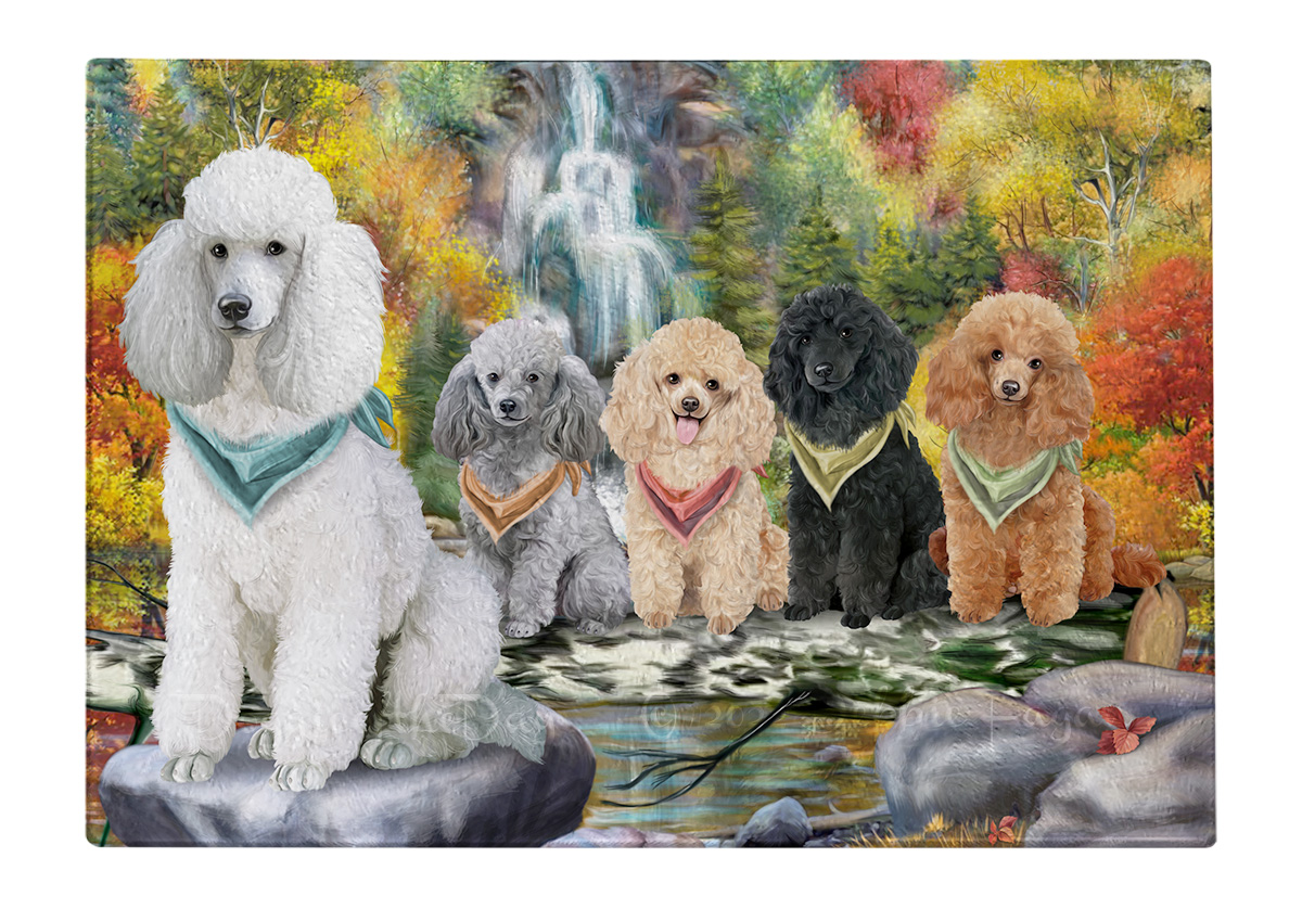 Tabla de cortar caniche perro vidrio templado cocina personalizada nueva con etiquetas - Imagen 19 de 133
