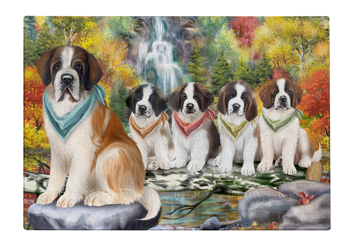 Saint Bernard Dog Cutting Board Tempered Glass Personalized Kitchen Custom NWT - Picture 19 of 81