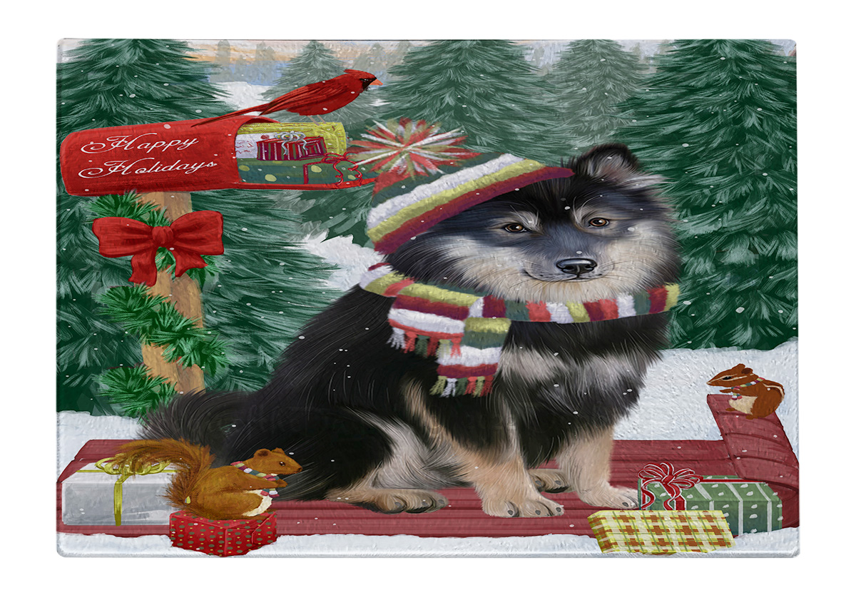 Finnish Lapphund Dog Cutting Board Tempered Glass Personalized Christmas NWT - Picture 37 of 49
