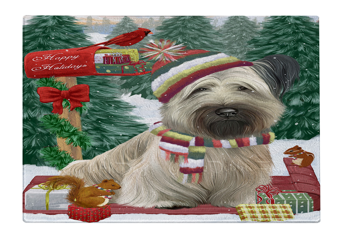 Skye Terrier Hund Schneidebrett Hartglas Personalisiert Individuell Weihnachten Neu mit Etikett - Bild 37 von 53