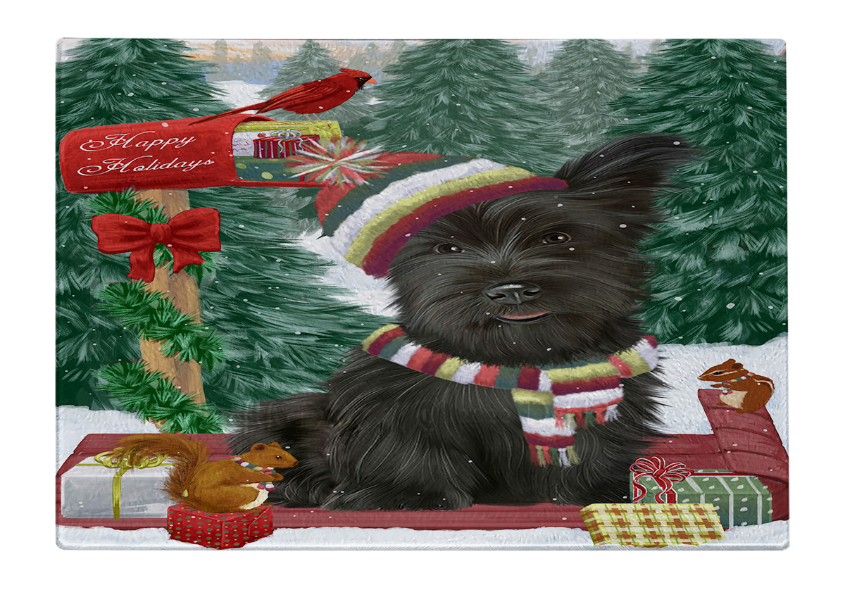 Skye Terrier Hund Schneidebrett Hartglas Personalisiert Individuell Weihnachten Neu mit Etikett - Bild 38 von 53