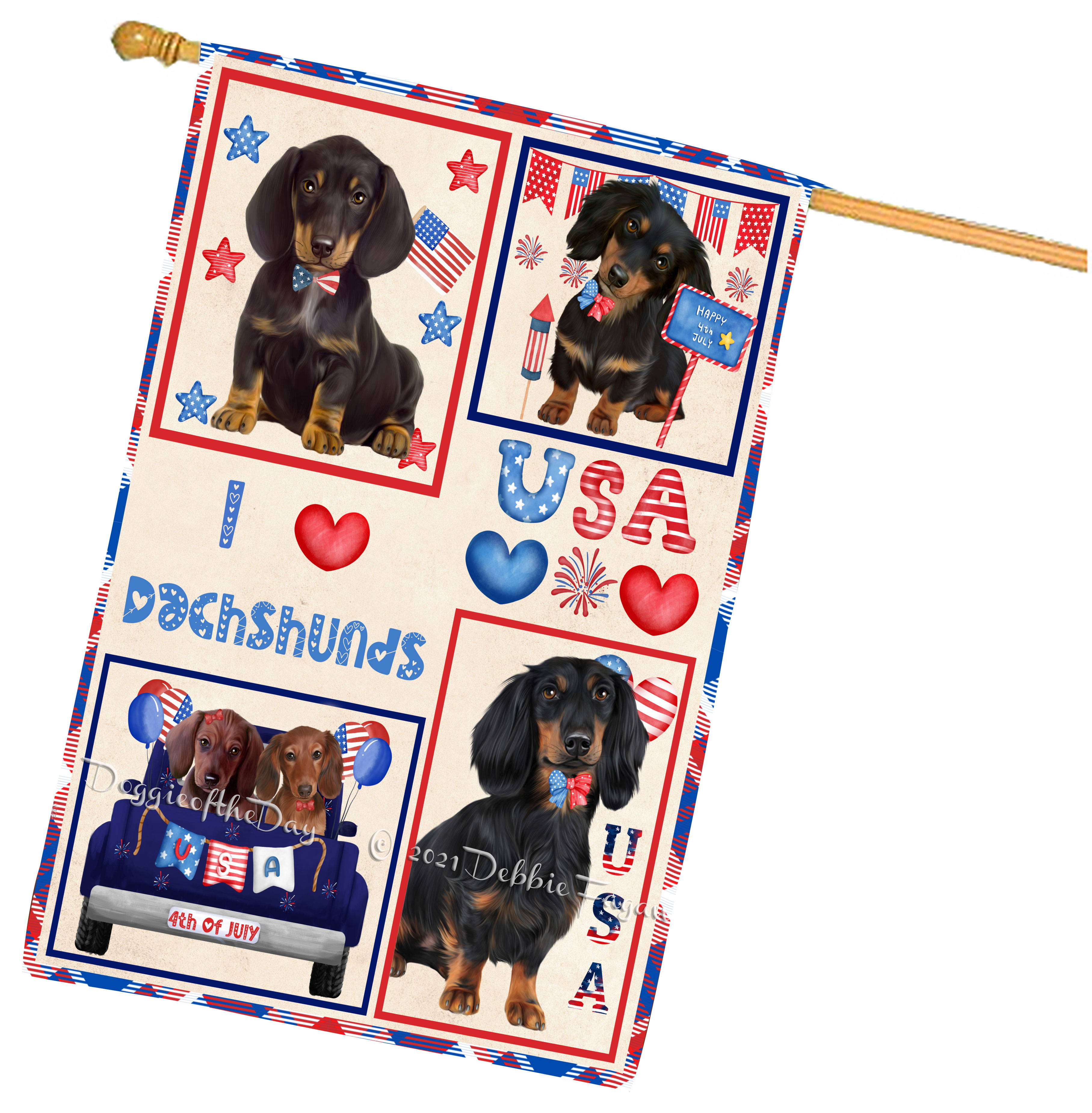 Dachshund Dog House Flag Holiday Double Sided 28"x40" Many Designs NWT NEW - Picture 18 of 95