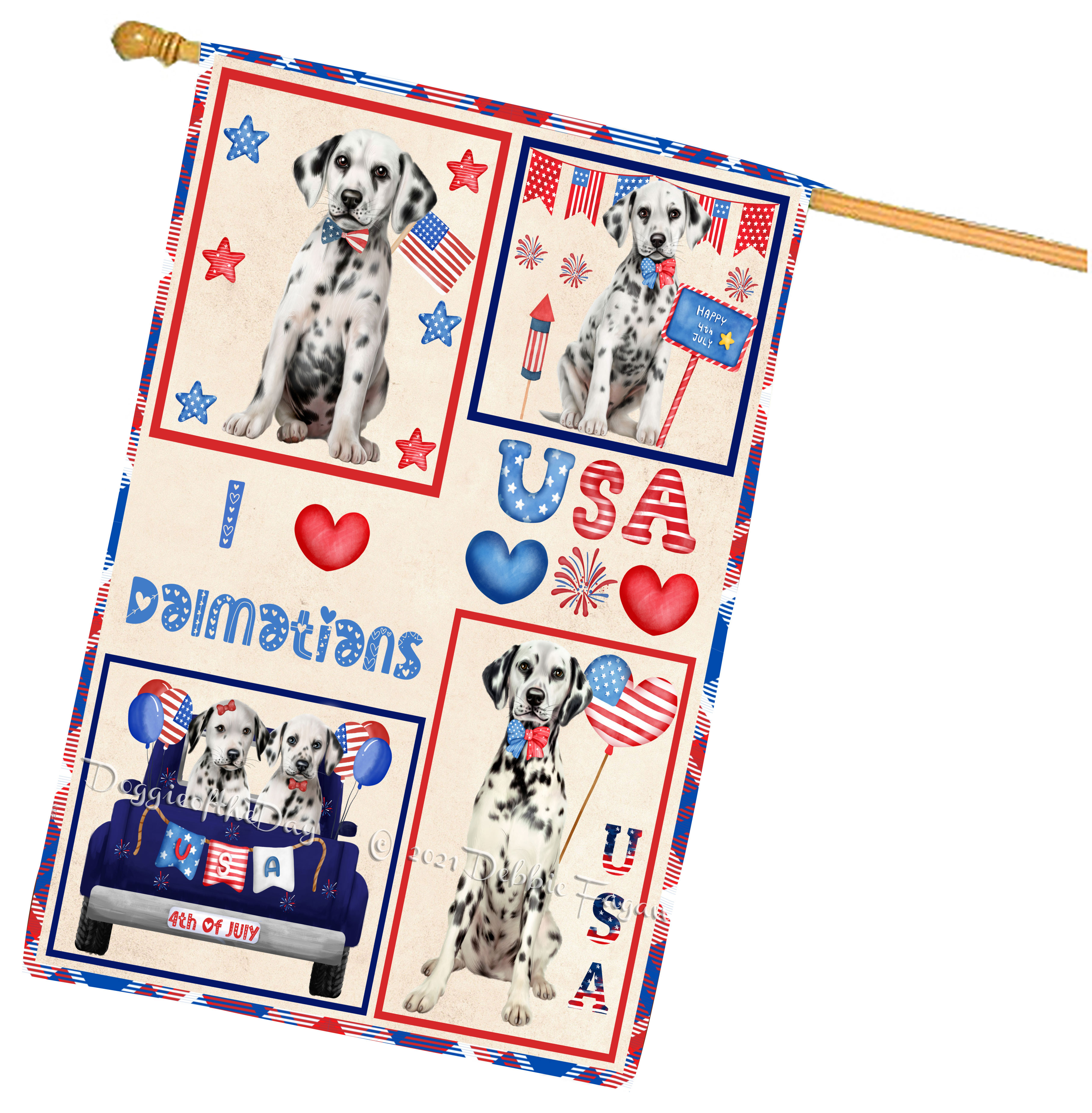 Dalmatian Dog House Flag Holiday Double Sided 28"x40" Many Designs NWT NEW - Picture 16 of 83