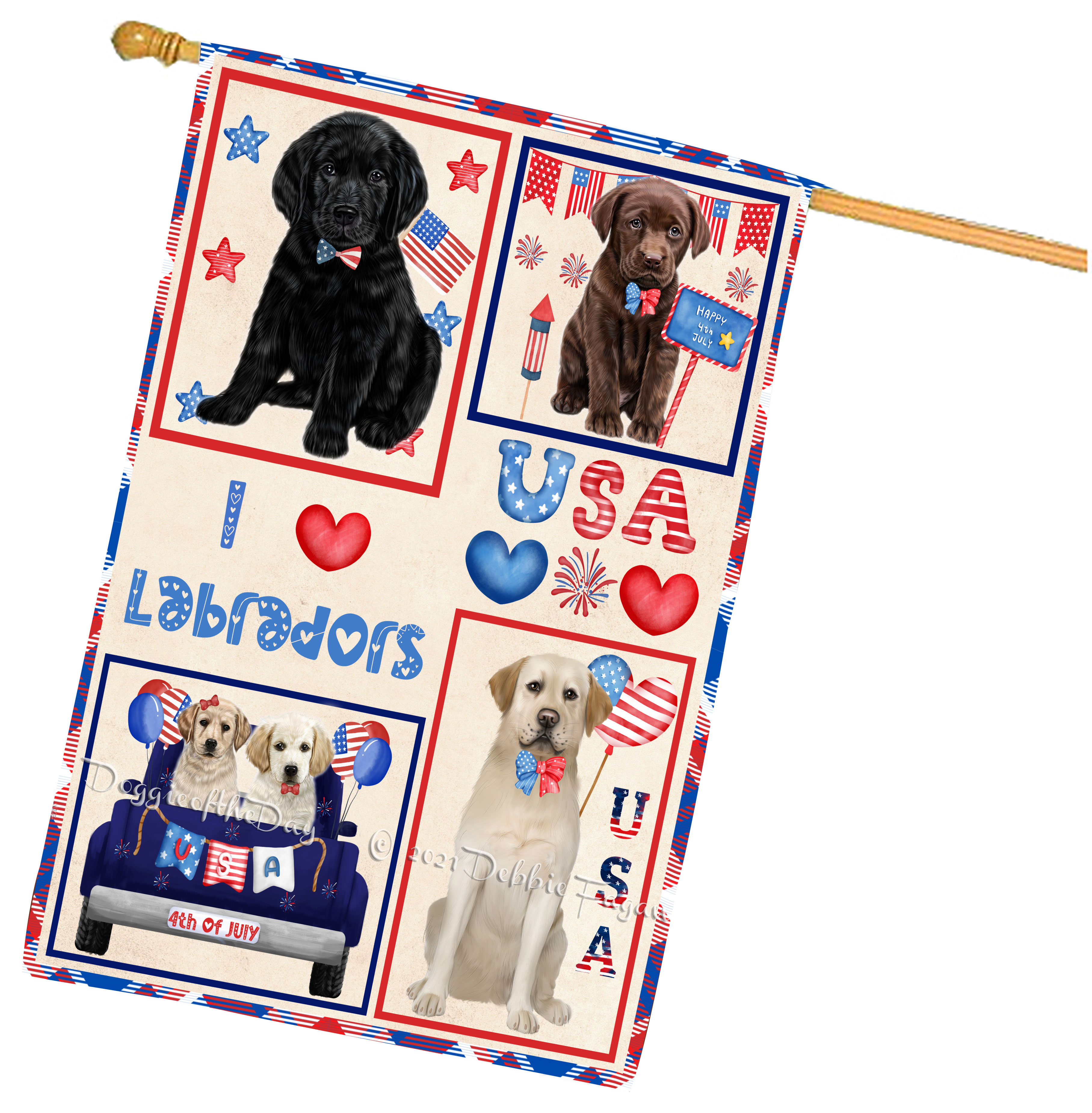 Labrador Dog House Flag Holiday Double Sided 28"x40" Many Designs NWT NEW - Picture 17 of 92